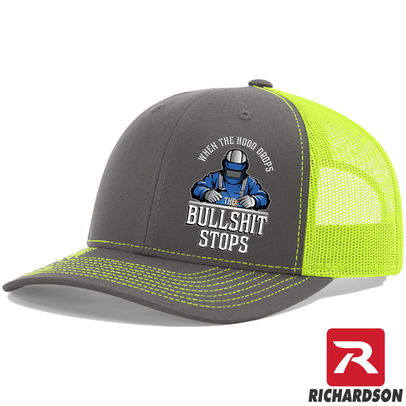 When the Hood Drops the Bullshit Stops - Richardson 112  Hat - Free Shipping