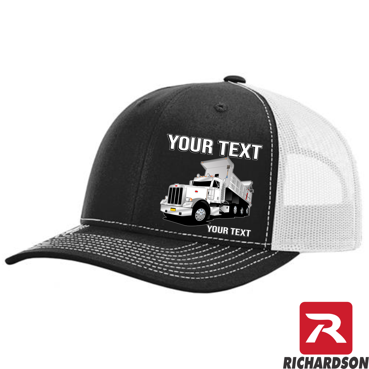 RICHARDSON 112 - Peterbilt Dump Truck 389 - Your Text Snapback Hats - Free Shipping
