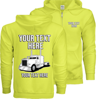 Peterbilt Full Truck - Your Text Here - Gildan Heavy Blend Full-Zip Hoodie