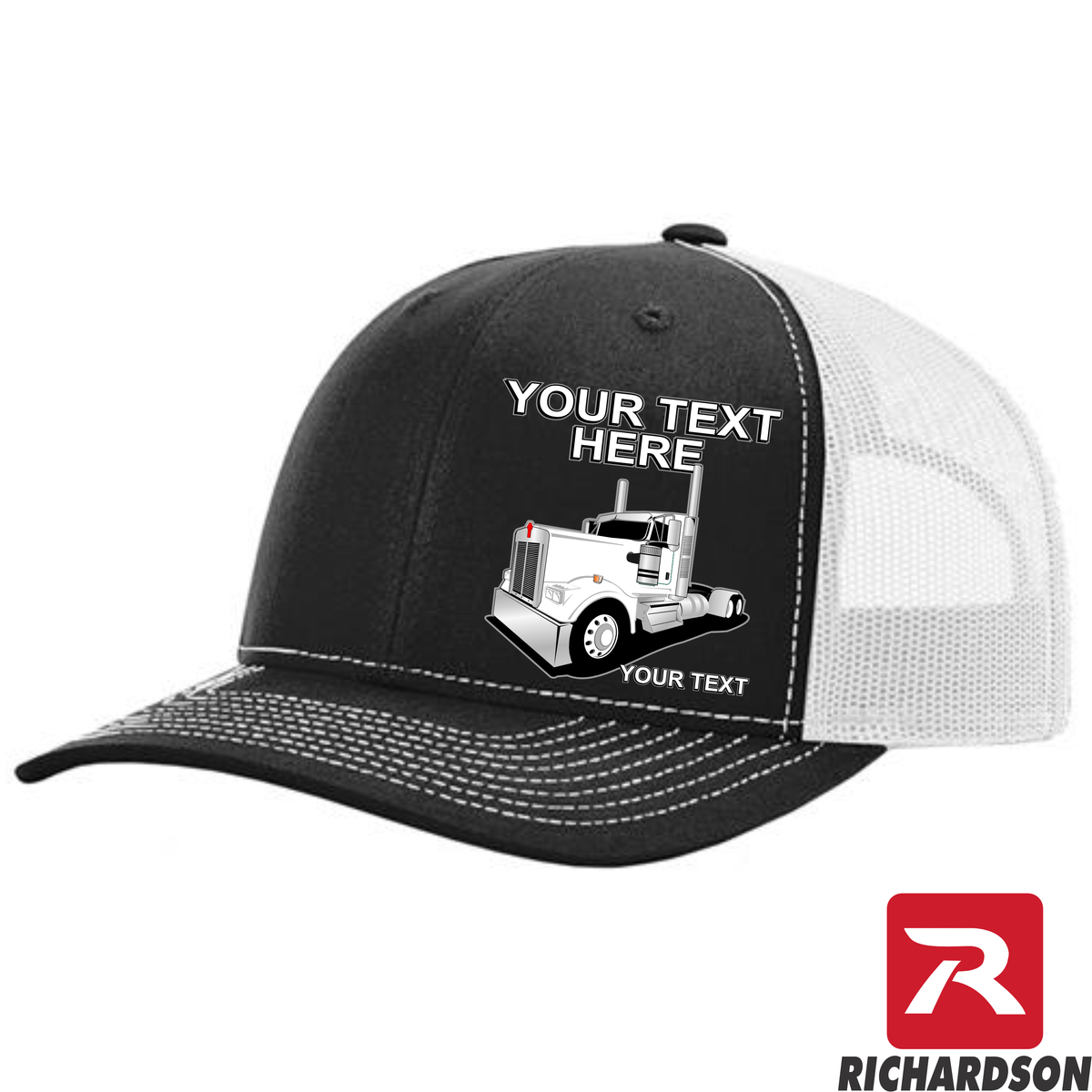 RICHARDSON 112 - Kenworth Day Cab  - Your Text Snapback Hats - Free Shipping