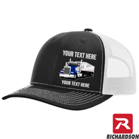 Kenworth W900 Day Cab Dump Trailer -  Richardson 112 Trucker Hat - Your Text Here - Free Shipping