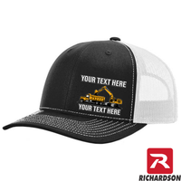 Excavator Dump Truck Loading  - Your Text Here - Richardson 112 - Trucker Snapback Hats - Free Shipping