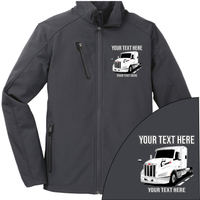 Peterbilt 579 Full Truck - Your Text Here - Port Authority ® Welded Soft Shell Jacket NO HOOD - Free Shipping