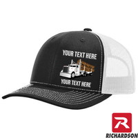 RICHARDSON 112 - Peterbilt Log Hauler   - Your Text Snapback Hats  - Free Shipping