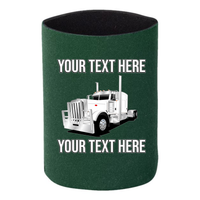 Peterbilt 389 - Round Headlights - Guard - 1 DOZEN Can Cooler Koozies  - Your Text Here - Free Shipping