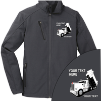 Kenworth Dump Truck - Your Text Here - Port Authority ® Welded  Soft Shell Jacket NO HOOD - Free Shipping