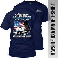 American Gravel Wagon Association - Peterbilt Dump Truck - Made in the USA Apparel