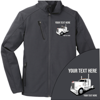 Kenworth Full Truck - Your Text Here - Port Authority ® Welded Soft Shell Jacket NO HOOD - Free Shipping