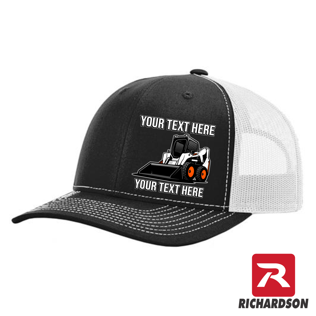 Skid Steer Wheels - Your Text Here - Richardson 112  Trucker Snapback Hats - Free Shipping