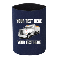 Peterbilt Dump Truck 357 - 1 DOZEN Can Cooler Koozies  - Your Text Here - Free Shipping