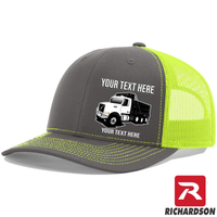 Volvo VHD Dump Truck -  Richardson 112 Trucker Hat - Your Text Here - Free Shipping