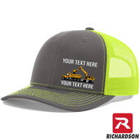 Excavator Dump Truck Loading  - Your Text Here - Richardson 112 - Trucker Snapback Hats - Free Shipping