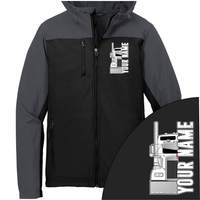 Kenworth Half Truck - Your Text Here - Port Authority Hooded Core Soft Shell Jacket - Free Shipping