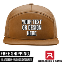 Your Text or Design Here - Richardson 168 7 Panel Hat  - Free Shipping