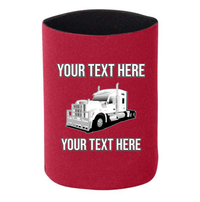 Kenworth W990 - 1 DOZEN Can Cooler Koozies - Your Text Here - Free Shipping