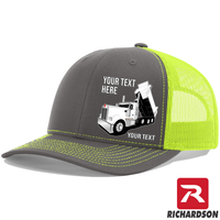 RICHARDSON 112 -Kenworth Dump Truck  - Your Text Snapback Hats - Free Shipping