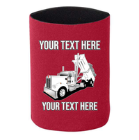 Kenworth W900 End Dump Truck - 1 DOZEN Can Cooler Koozies  - Your Text Here - Free Shipping