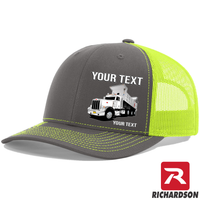 RICHARDSON 112 - Peterbilt Dump Truck 389 - Your Text Snapback Hats - Free Shipping