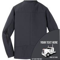 Kenworth Full Truck - Your Text Here - Port Authority ® Welded Soft Shell Jacket NO HOOD - Free Shipping