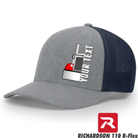 Peterbilt Half Truck - Your Text Here - Richardson 110 R-Flex Fitted Hat - Free Shipping