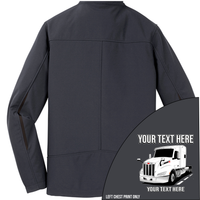 Peterbilt 579 Full Truck - Your Text Here - Port Authority ® Welded Soft Shell Jacket NO HOOD - Free Shipping