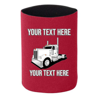 Kenworth W900 Day Cab- 1 DOZEN Can Cooler Koozies  - Your Text Here - Free Shipping