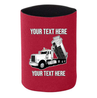 Peterbilt Dump Truck - 1 DOZEN Can Cooler Koozies - Your Text Here - Free Shipping