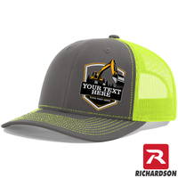 Excavator Trees Prism - Your Text Here - Richardson 112 Trucker Snapback Hats - Free Shipping
