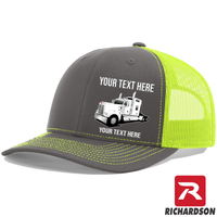 RICHARDSON 112 - Kenworth W900 Stand Up Sleeper  - Your Text Snapback Hats - Free Shipping