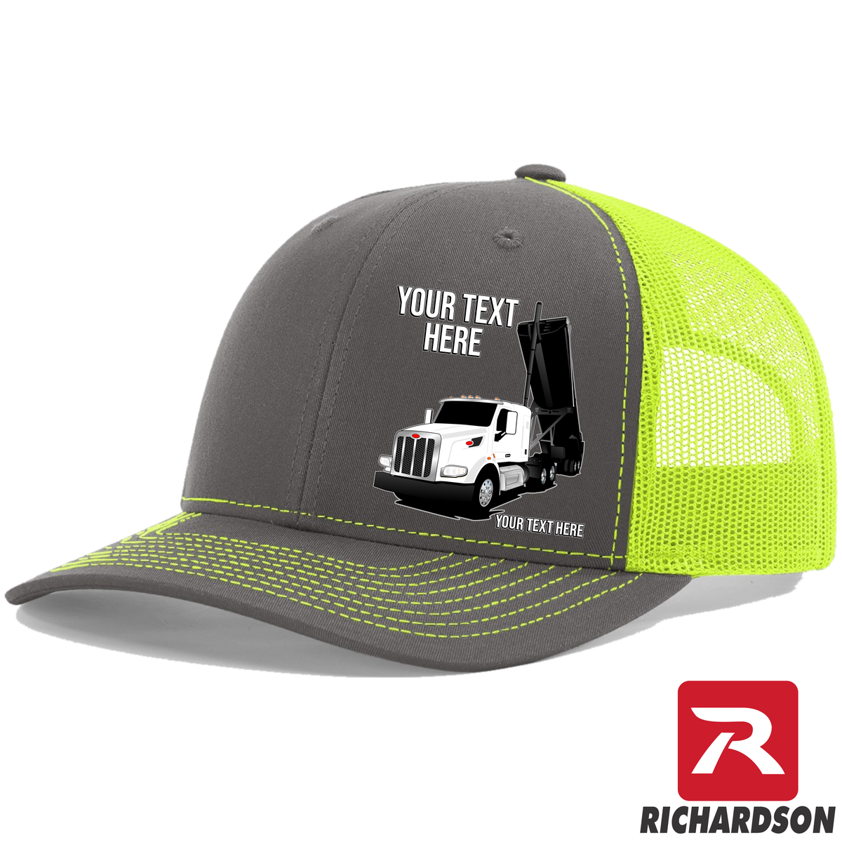 RICHARDSON 112 - Peterbilt 567 Trailer Up  - Your Text Snapback Hats - Free Shipping