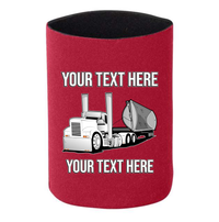 Side Dump Truck - 1 DOZEN Can Cooler Koozies - Your Text Here - Free Shipping
