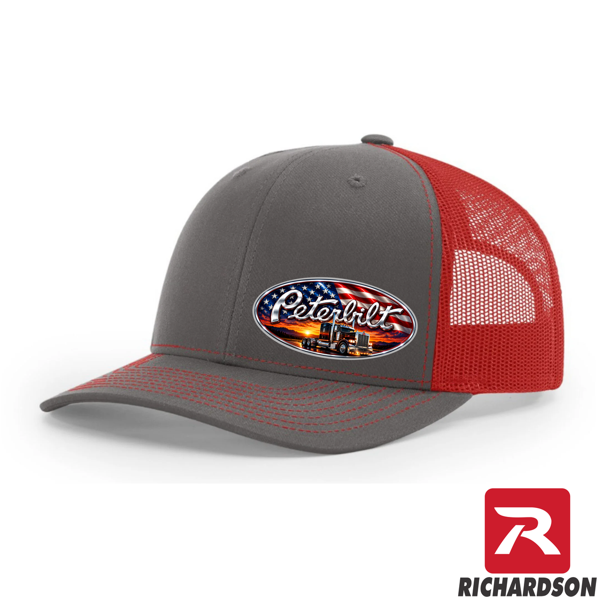 Peterbilt - Patriotic Sunset - RICHARDSON 112 Hat - Free Shipping