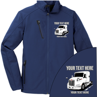 Peterbilt 579 Full Truck - Your Text Here - Port Authority ® Welded Soft Shell Jacket NO HOOD - Free Shipping