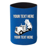 Kenworth W900 End Dump Truck - 1 DOZEN Can Cooler Koozies  - Your Text Here - Free Shipping