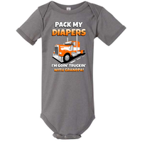 Pack My Diapers I'm Goin' Truckin' with Grandpa Kenworth