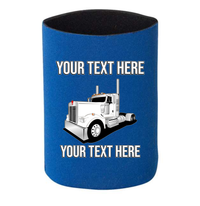 Kenworth W900 Day Cab- 1 DOZEN Can Cooler Koozies  - Your Text Here - Free Shipping