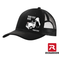 RICHARDSON 112 -Kenworth Dump Truck  - Your Text Snapback Hats - Free Shipping