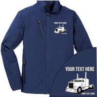 Peterbilt Full Truck - Your Text Here - Port Authority ® Welded Soft Shell Jacket NO HOOD - Free Shipping