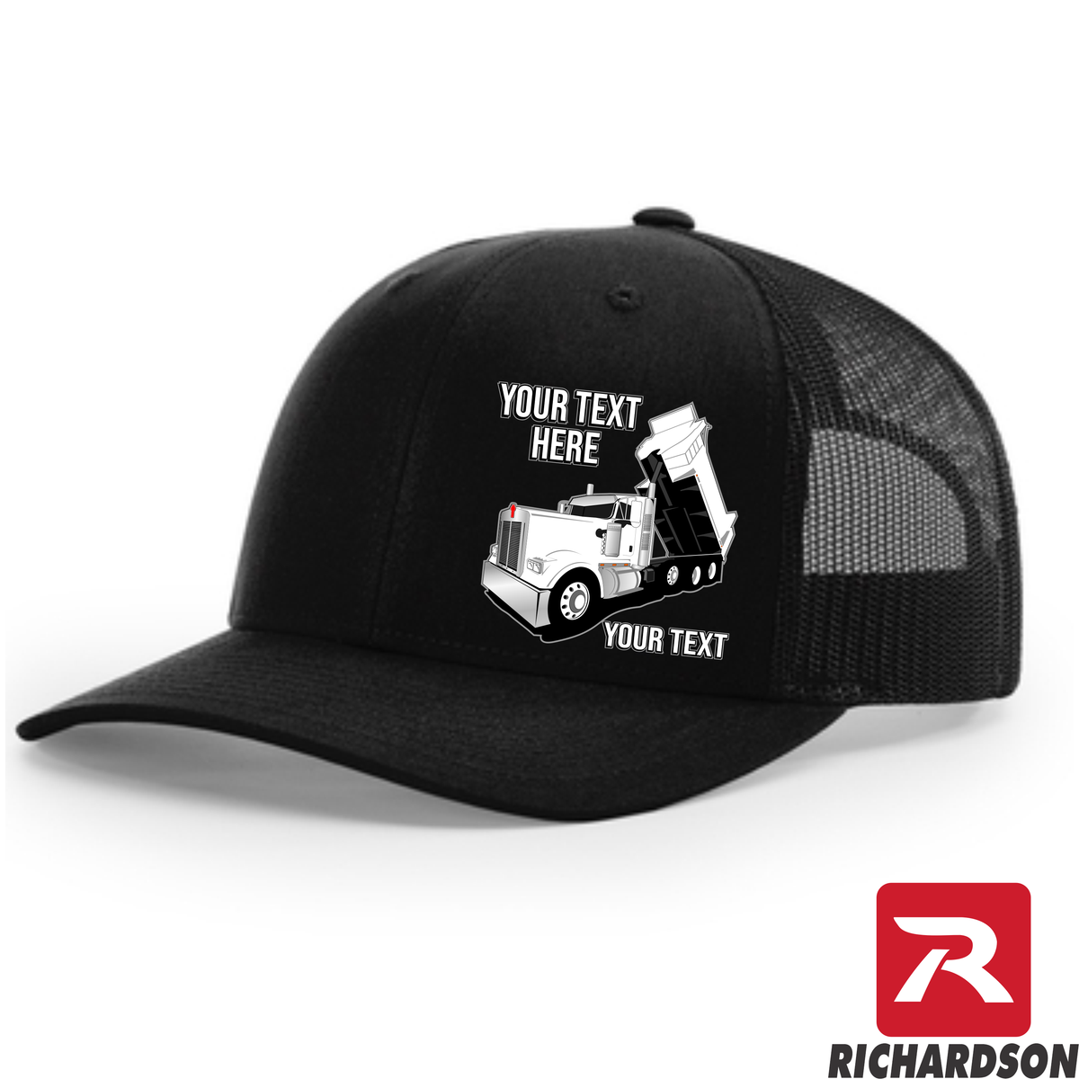 RICHARDSON 112 -Kenworth Dump Truck  - Your Text Snapback Hats - Free Shipping