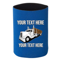 Kenworth Log Hauler - 1 DOZEN Can Cooler Koozies - Your Text Here - Free Shipping