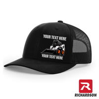 Skid Steer Wheels - Your Text Here - Richardson 112  Trucker Snapback Hats - Free Shipping