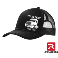 RICHARDSON 112 - Freightliner Cascadia Full Truck   - Your Text Snapback Hats - Free Shipping