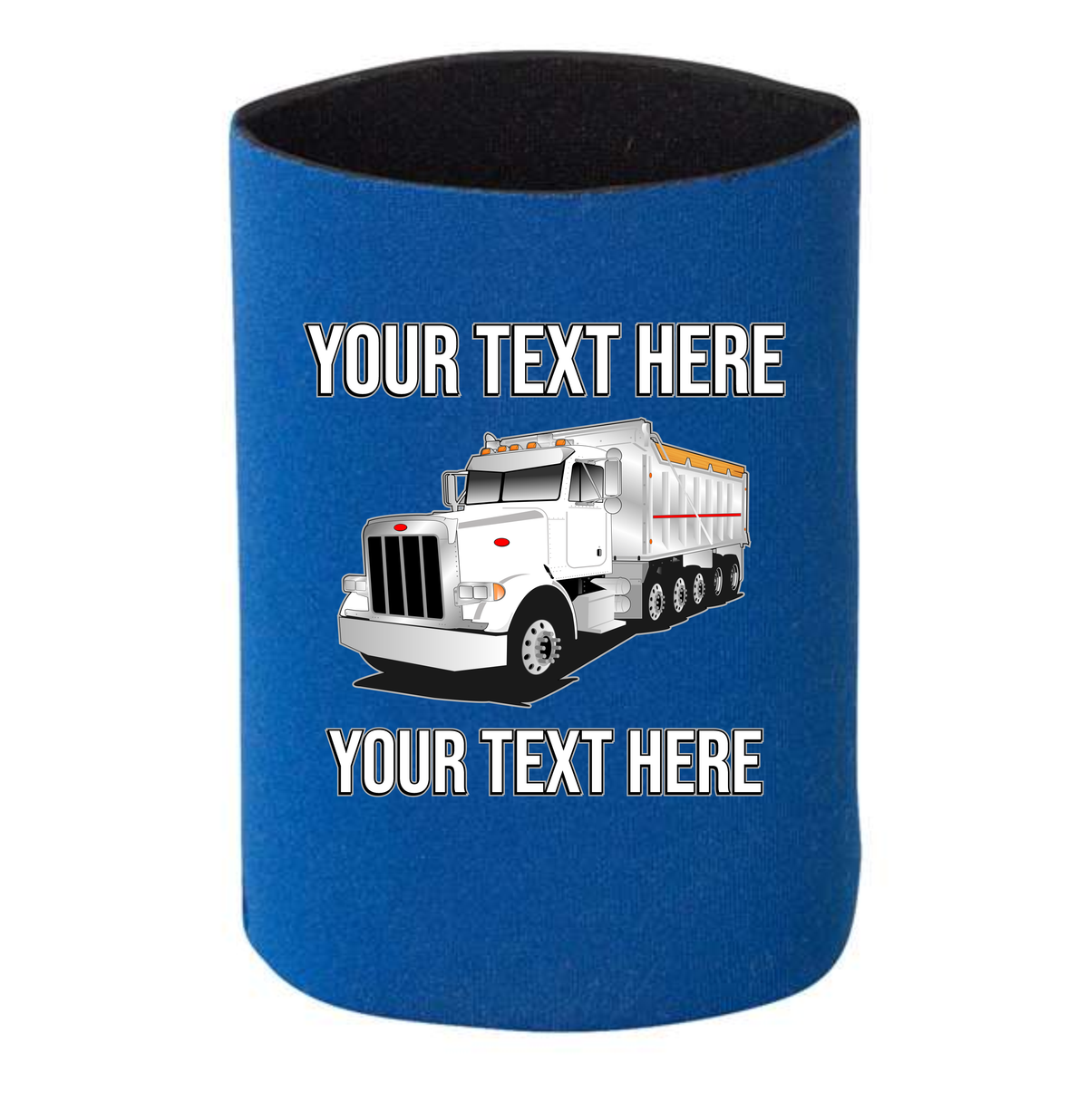 Peterbilt Dump Truck 357 - 1 DOZEN Can Cooler Koozies  - Your Text Here - Free Shipping