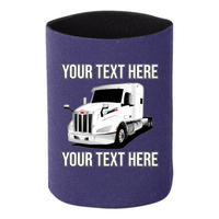 Peterbilt 579 - 1 DOZEN Can Cooler Koozies - Your Text Here - Free Shipping