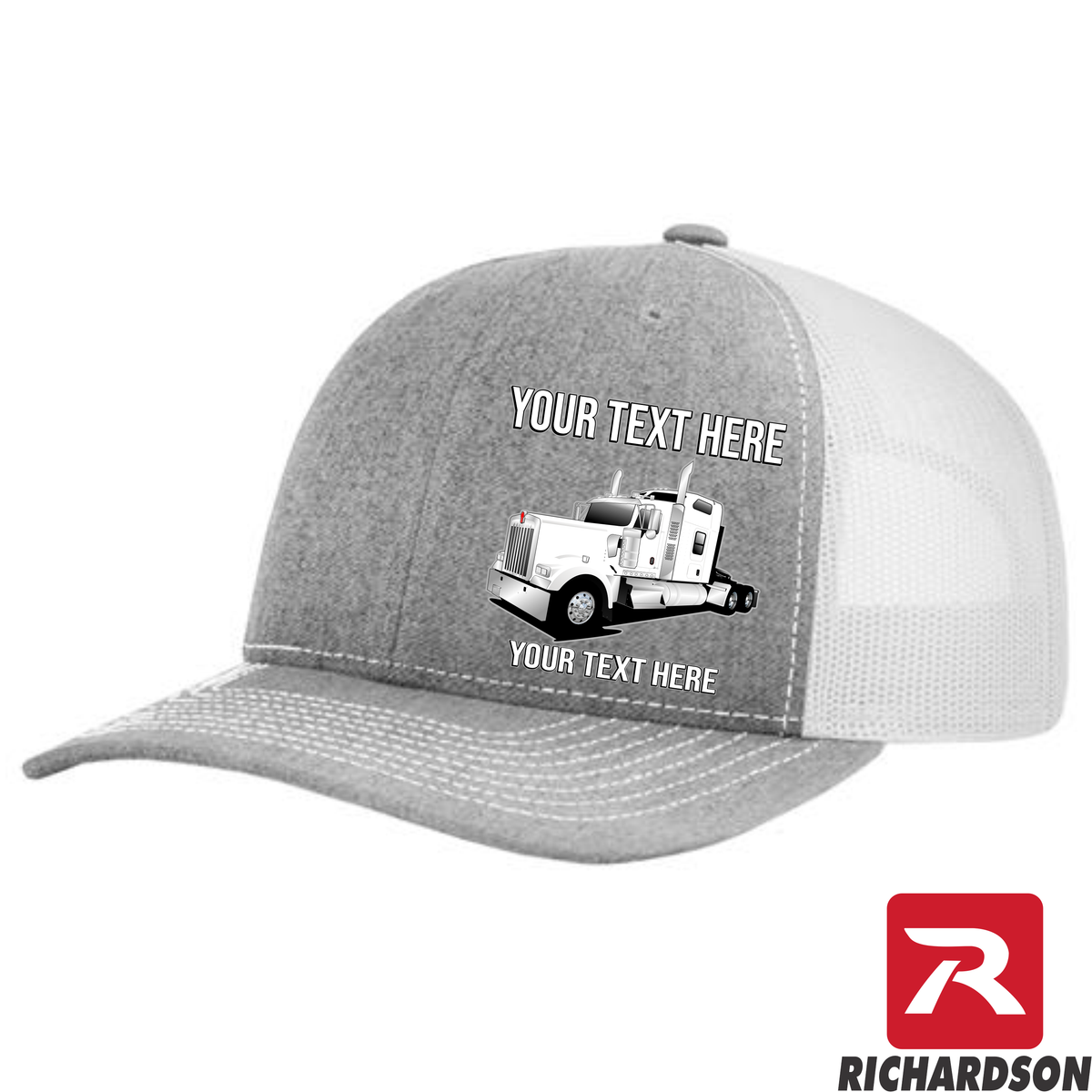 RICHARDSON 112 - Kenworth W900 Stand Up Sleeper  - Your Text Snapback Hats - Free Shipping