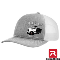 Volvo VHD Dump Truck -  Richardson 112 Trucker Hat - Your Text Here - Free Shipping