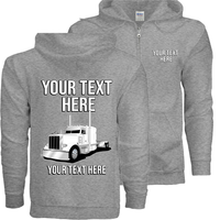 Peterbilt Full Truck - Your Text Here - Gildan Heavy Blend Full-Zip Hoodie