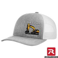 Excavator Solo  - Your Text Here - Richardson 112  Trucker Snapback Hats - Free Shipping