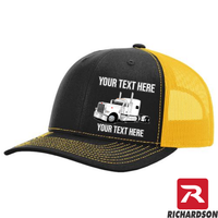 RICHARDSON 112 - Peterbilt 389 Stand Up Sleeper  - Your Text Snapback Hats - Free Shipping