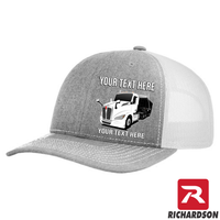 RICHARDSON 112 - Kenworth T680 Dump Truck  - Your Text Snapback Hats - Free Shipping